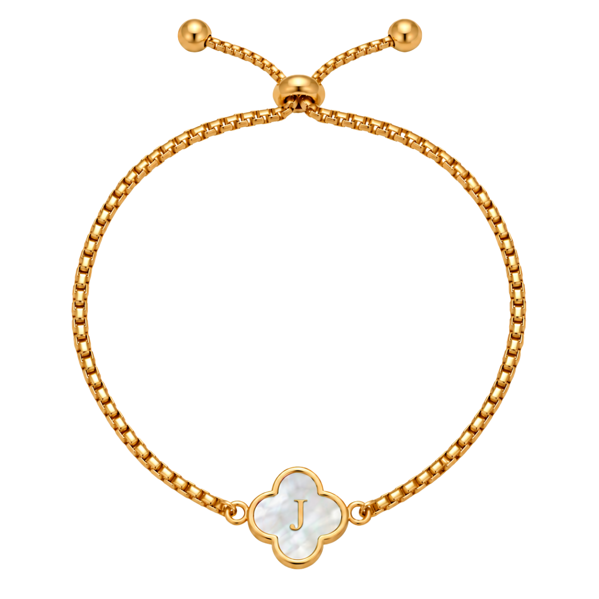 Clover Initial Bracelet (Reversible)