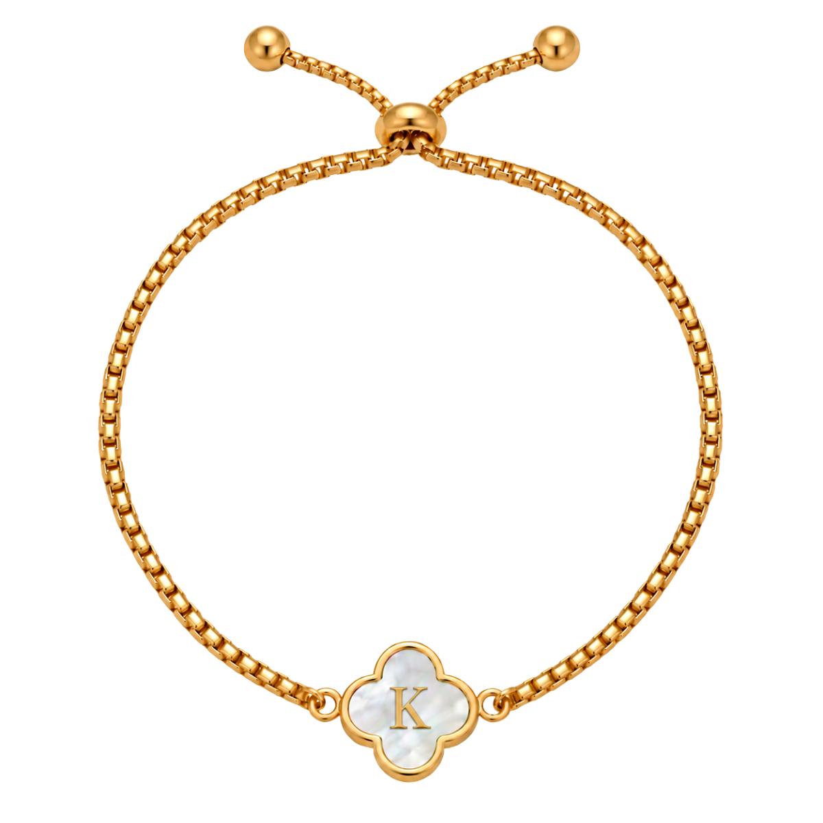 Clover Initial Bracelet (Reversible)