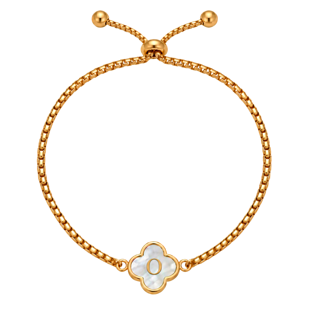 Clover Initial Bracelet (Reversible)