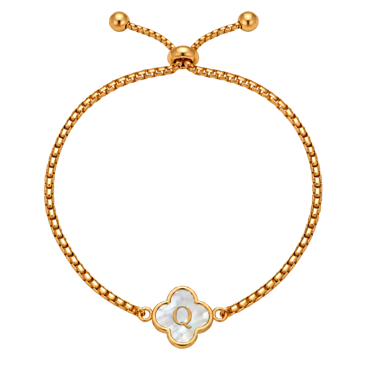 Clover Initial Bracelet (Reversible)
