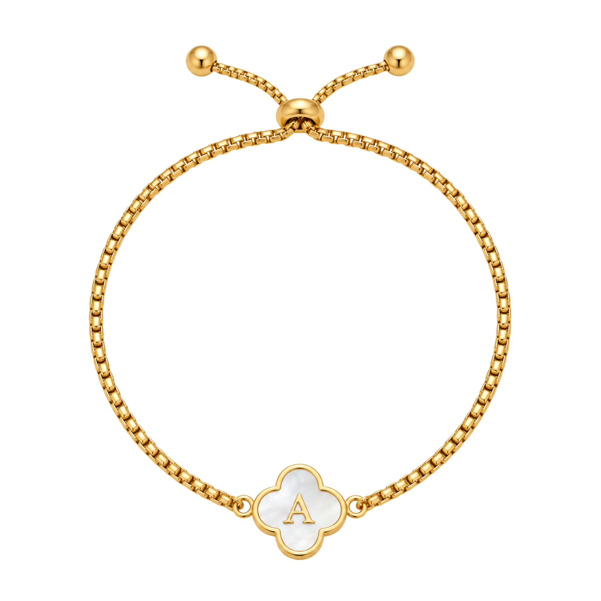 Clover Initial Bracelet (Reversible)