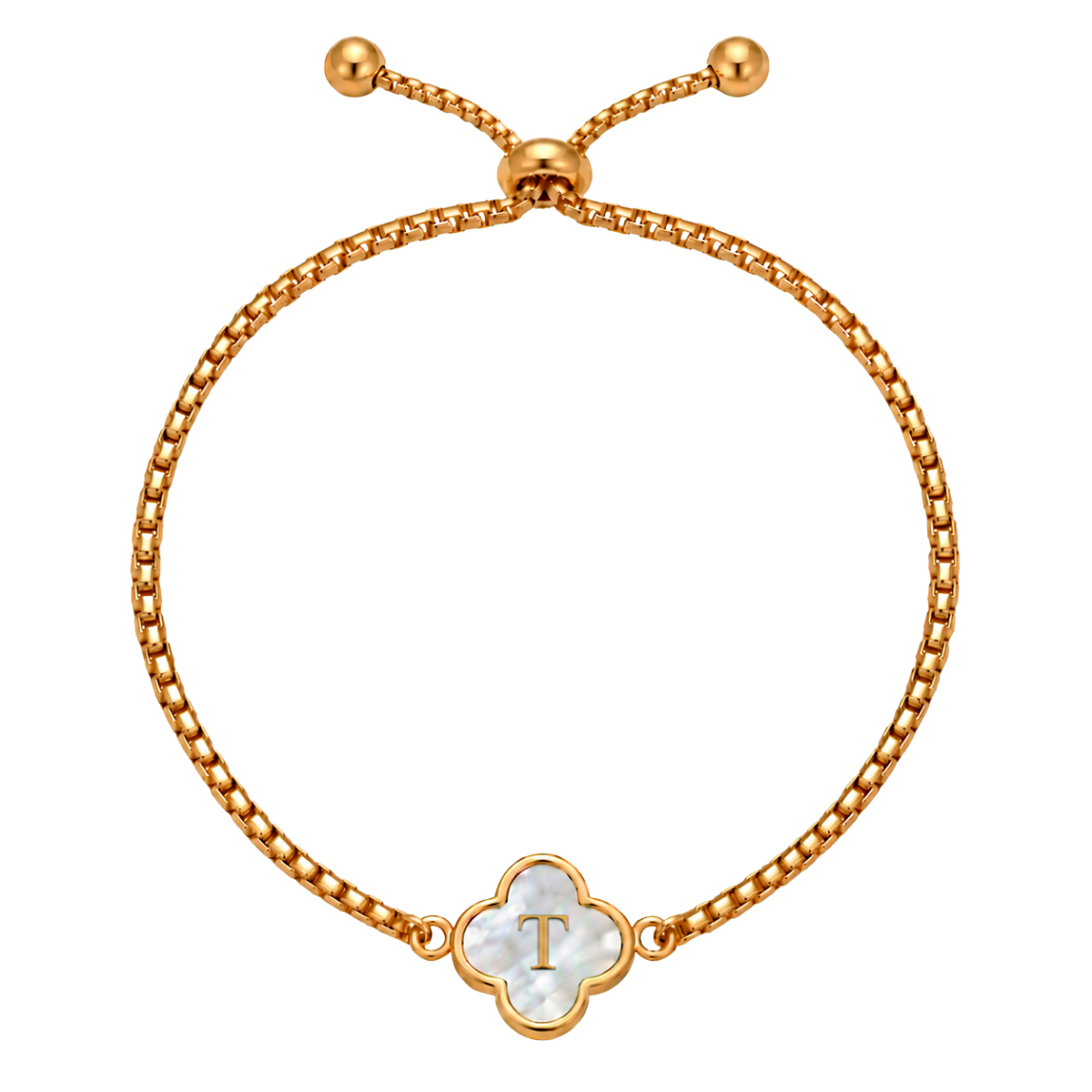 Clover Initial Bracelet (Reversible)