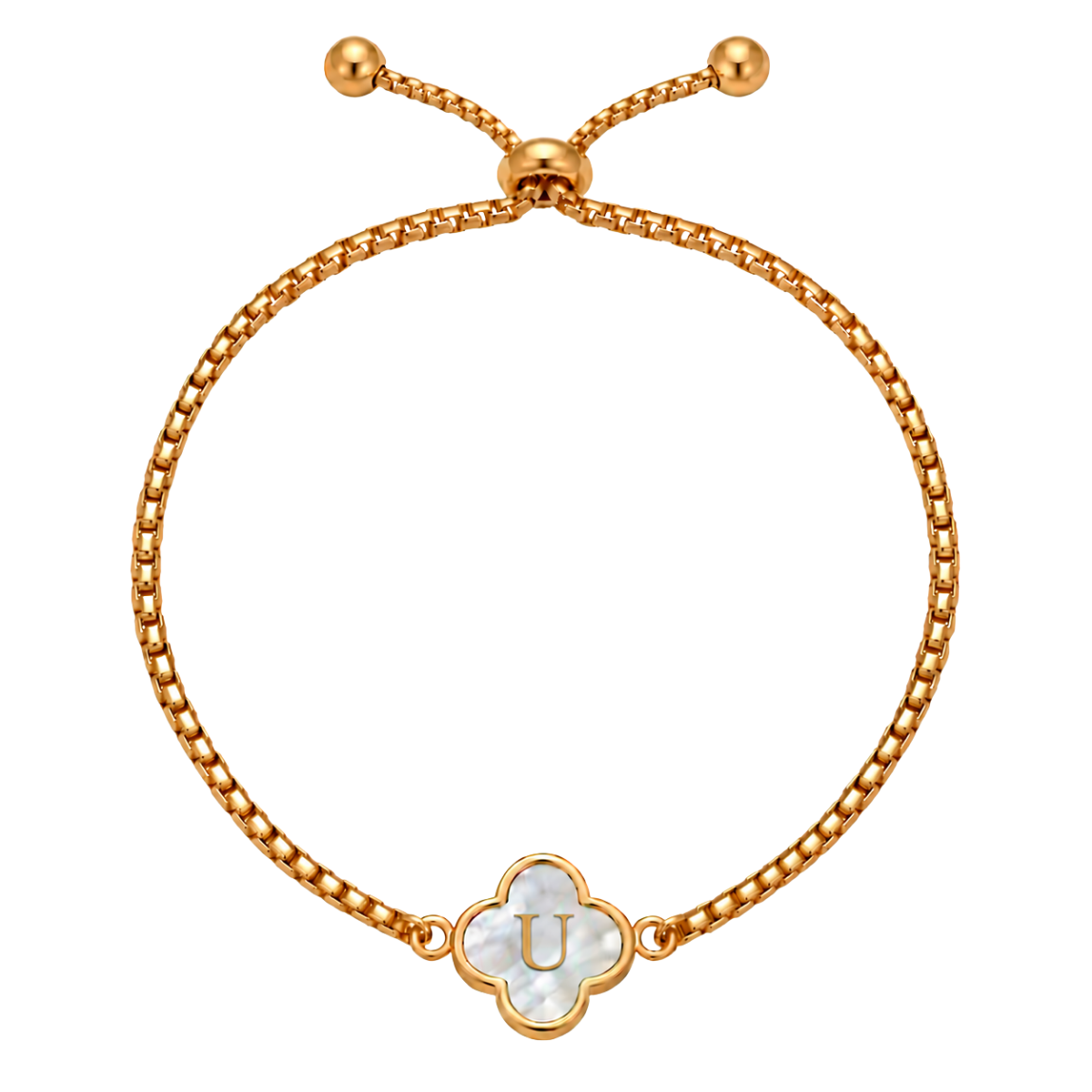 Clover Initial Bracelet (Reversible)