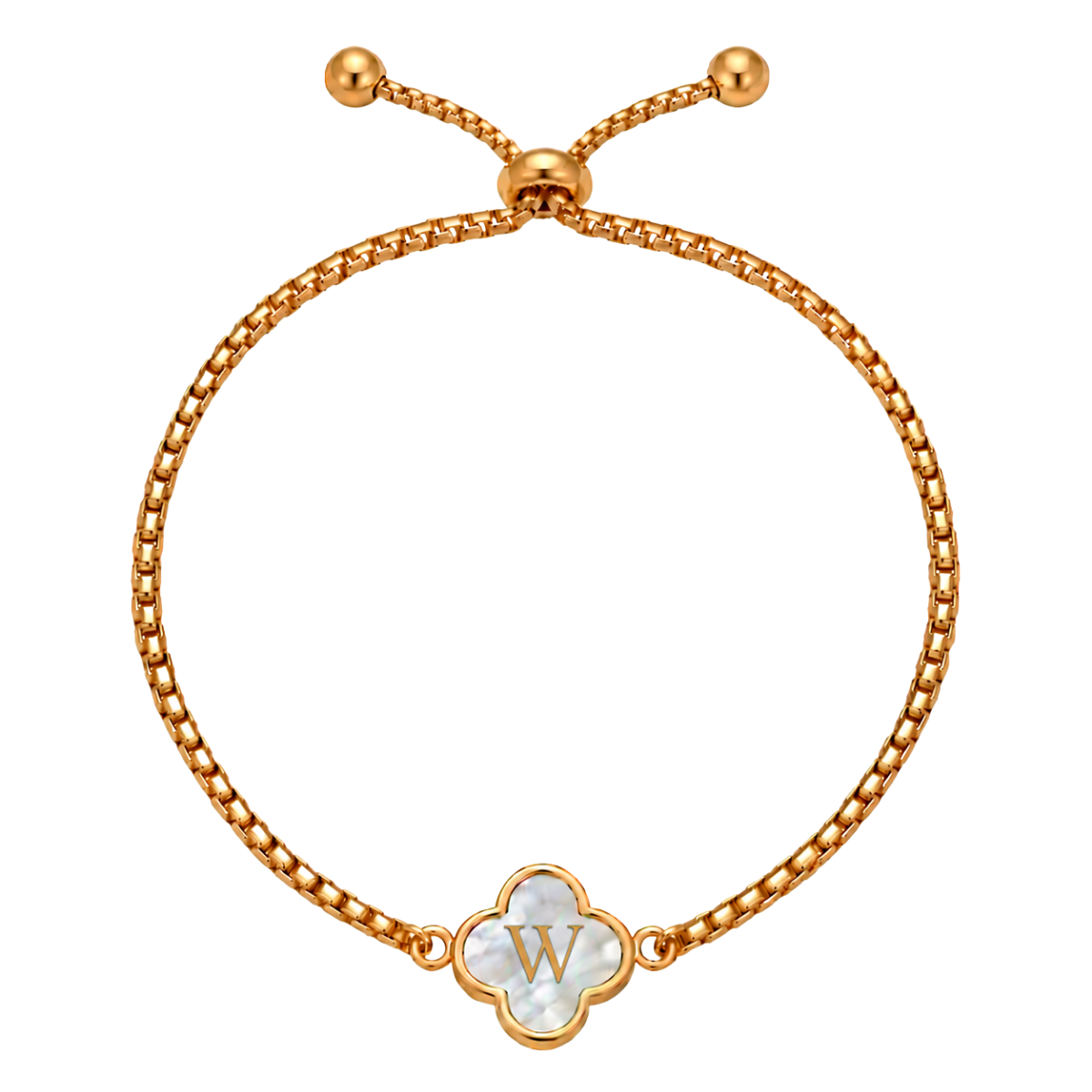 Clover Initial Bracelet (Reversible)