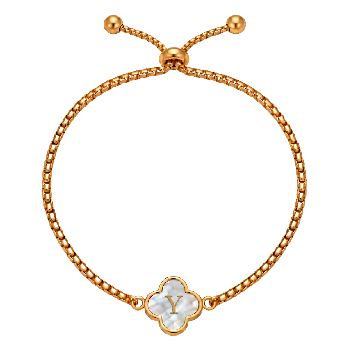 Clover Initial Bracelet (Reversible)
