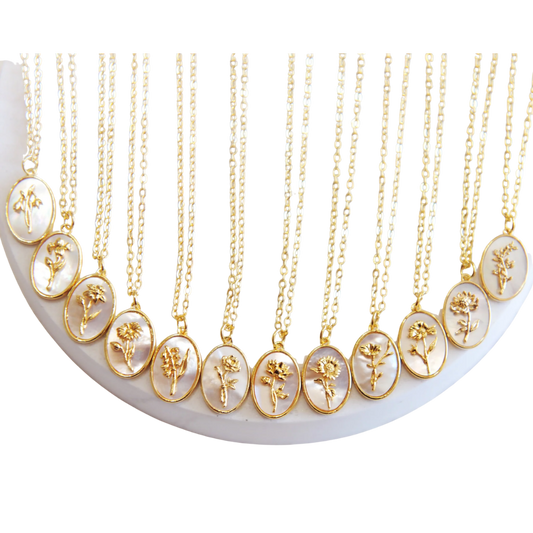 Birth Flower Necklace