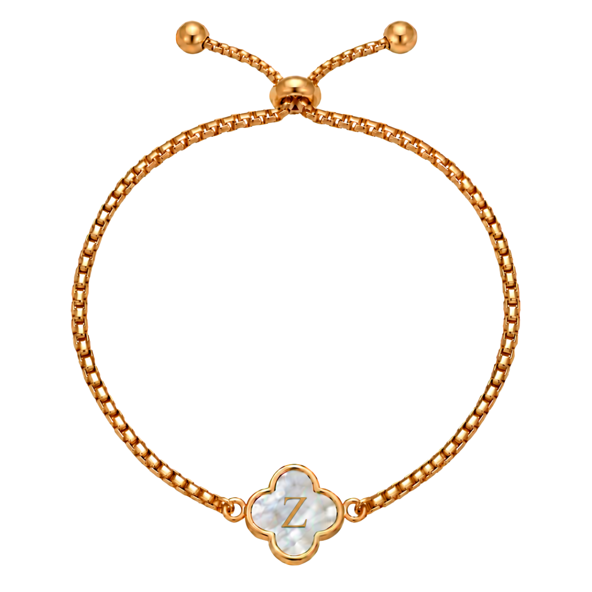 Clover Initial Bracelet (Reversible)