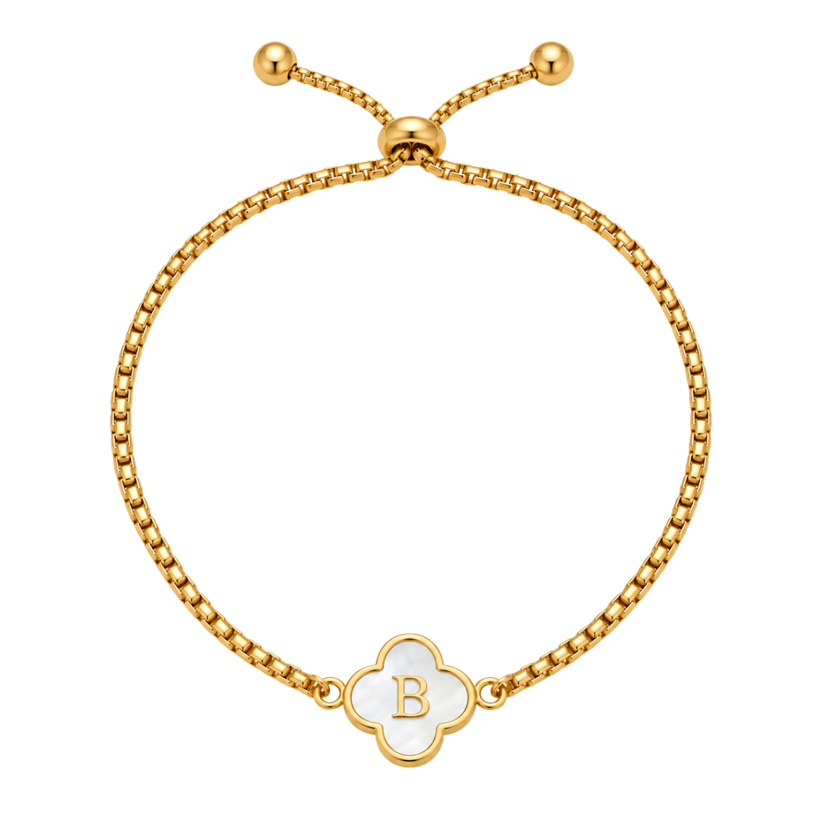 Clover Initial Bracelet (Reversible)