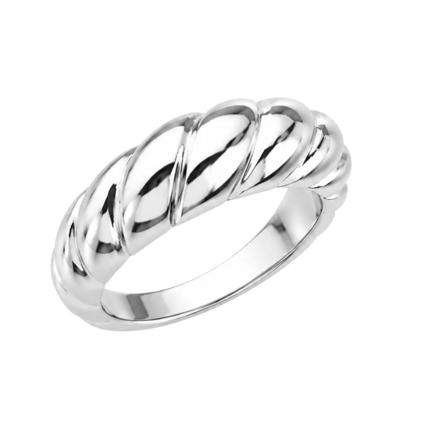Silver Croissant Ring