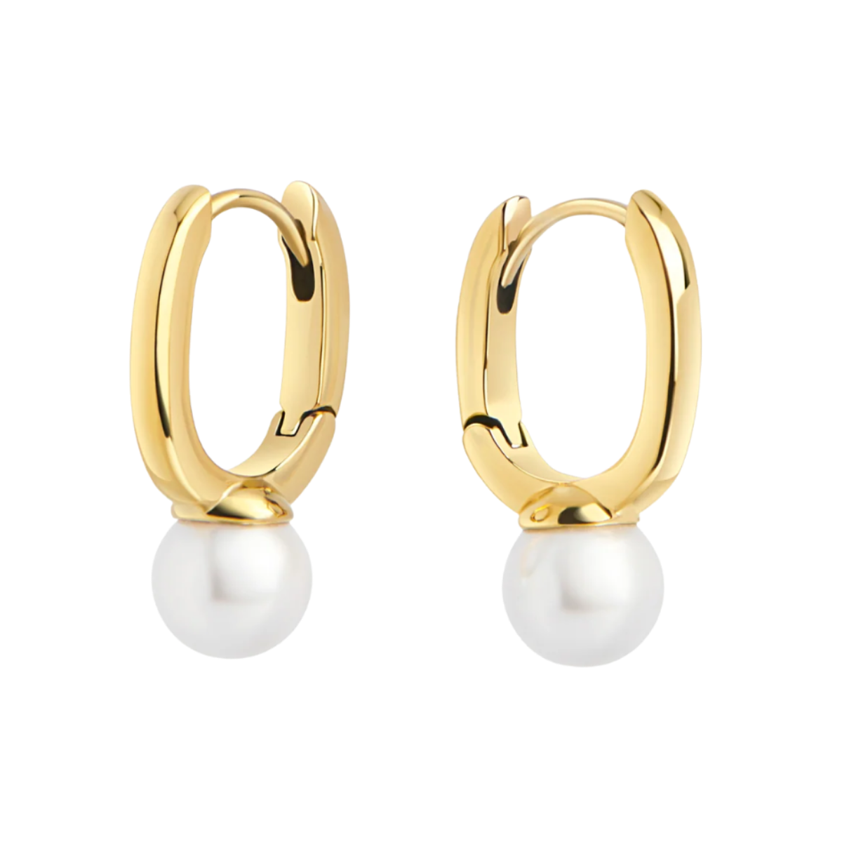 Felicia Pearl Huggie Earrings