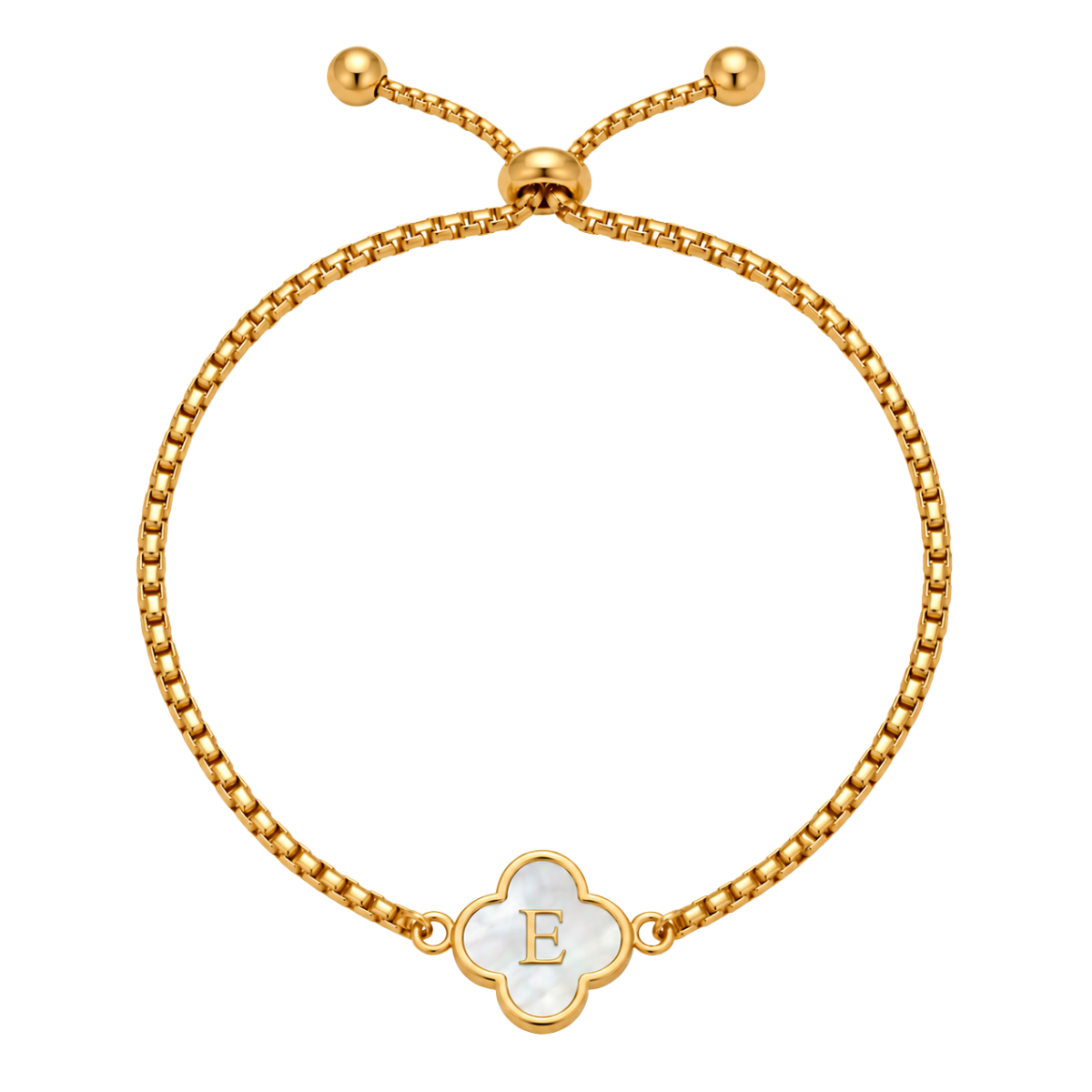 Clover Initial Bracelet (Reversible)