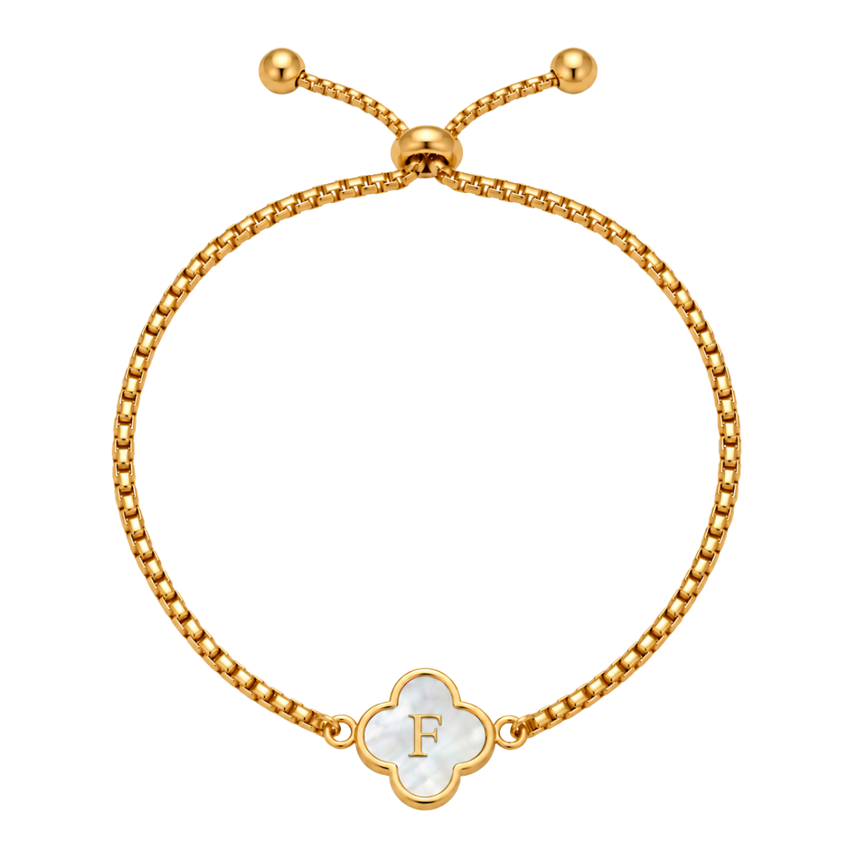 Clover Initial Bracelet (Reversible)