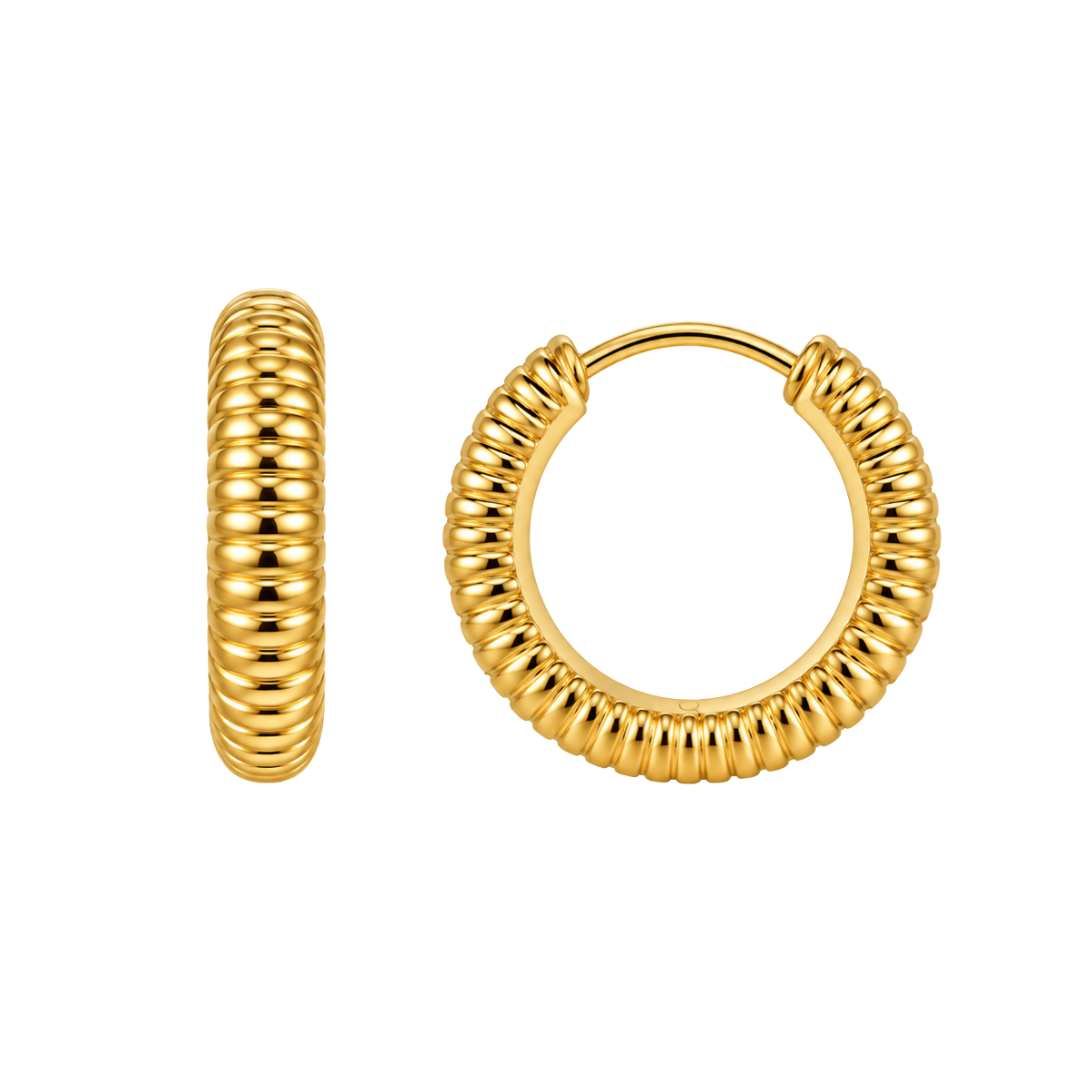 Paloma Pleated Hoop Earrings