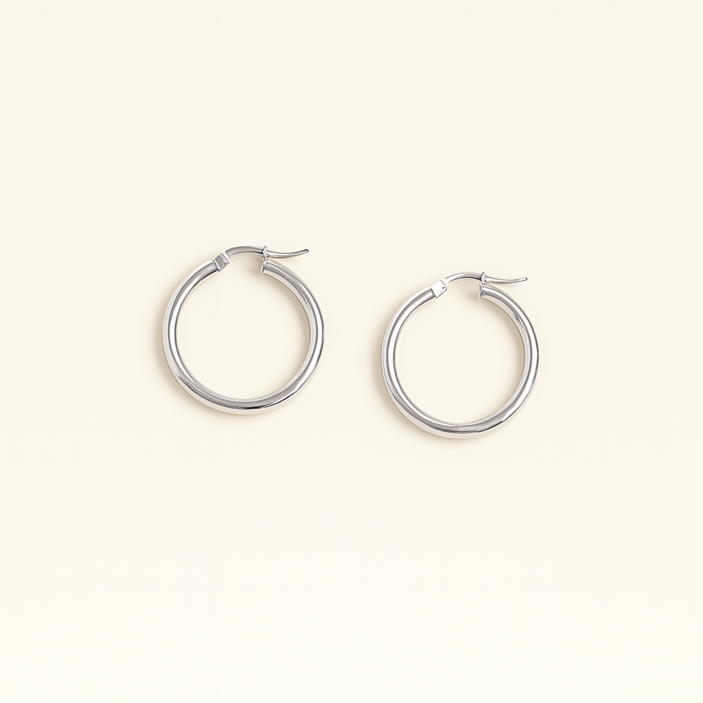 Classic Silver Hoop Earrings
