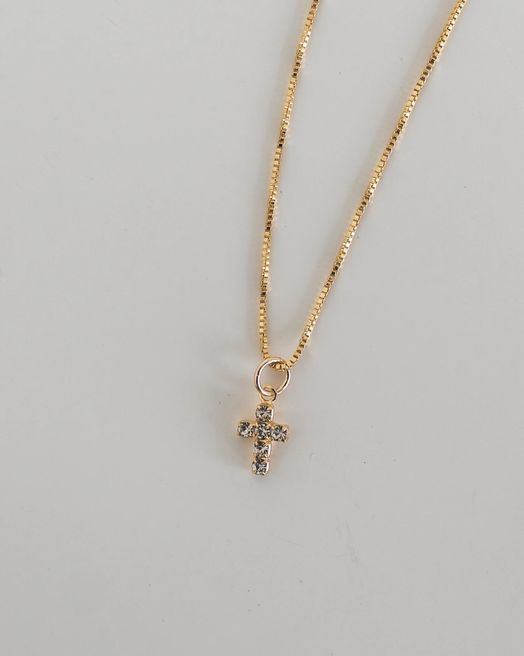 Mini Diamond Cross Necklace
