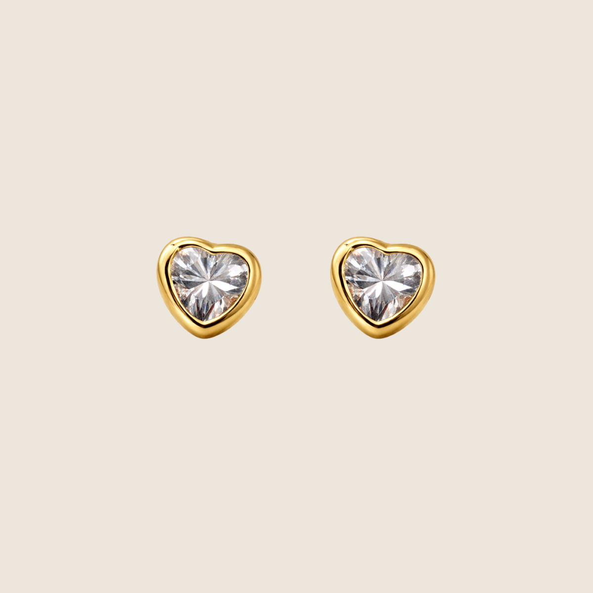 Crystal Heart Studs