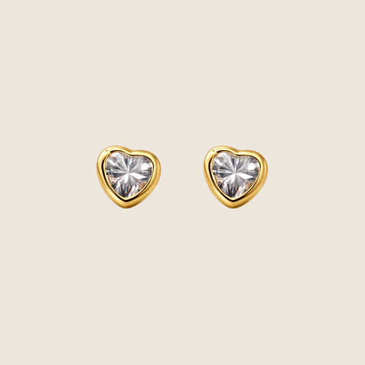 Crystal Heart Studs