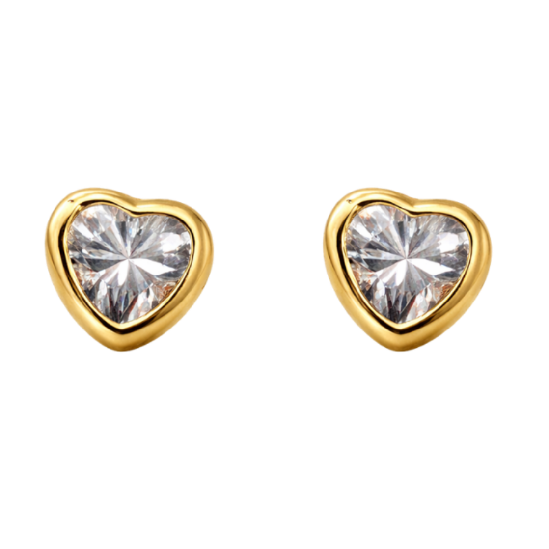 Crystal Heart Studs