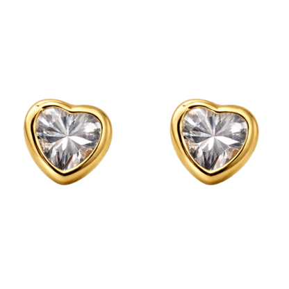Crystal Heart Studs