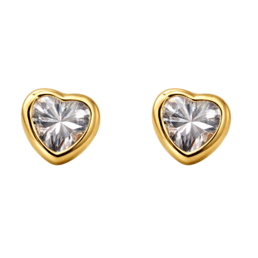 Crystal Heart Studs