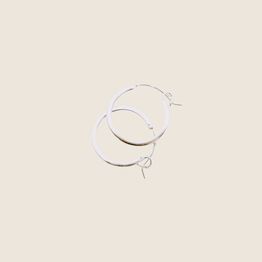 SR Classic Silver Hoop Earrings