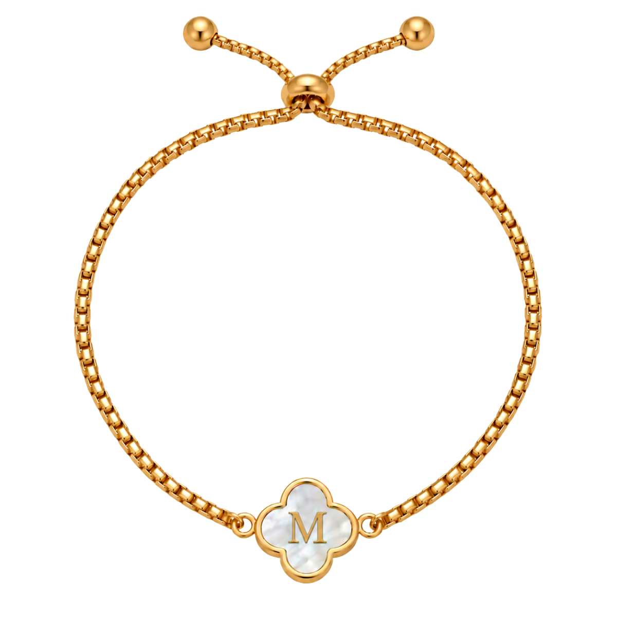 Clover Initial Bracelet (Reversible)