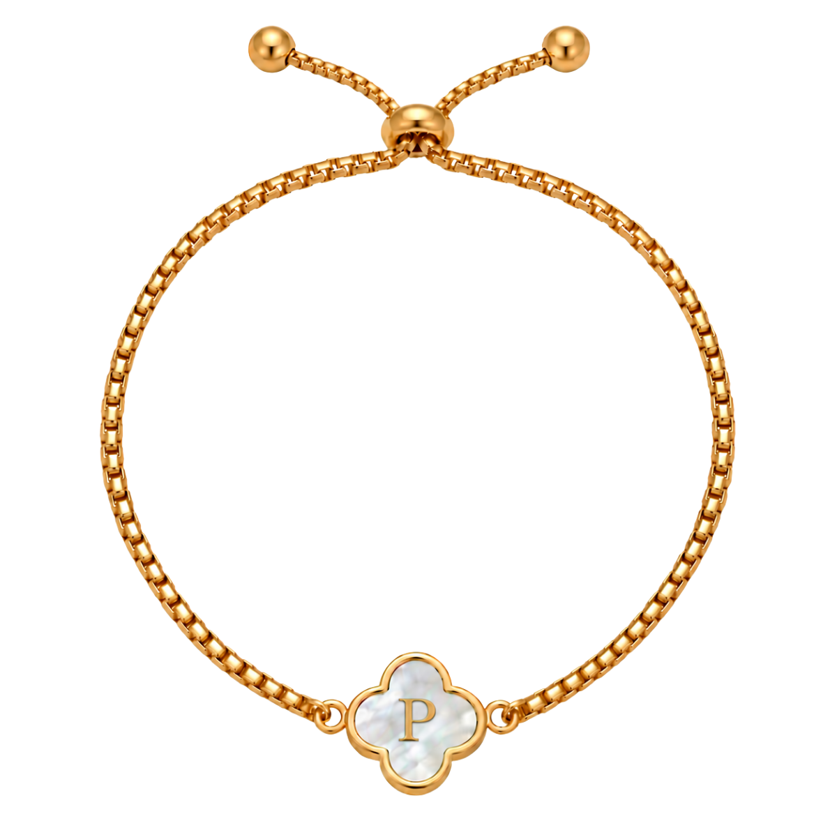 Clover Initial Bracelet (Reversible)