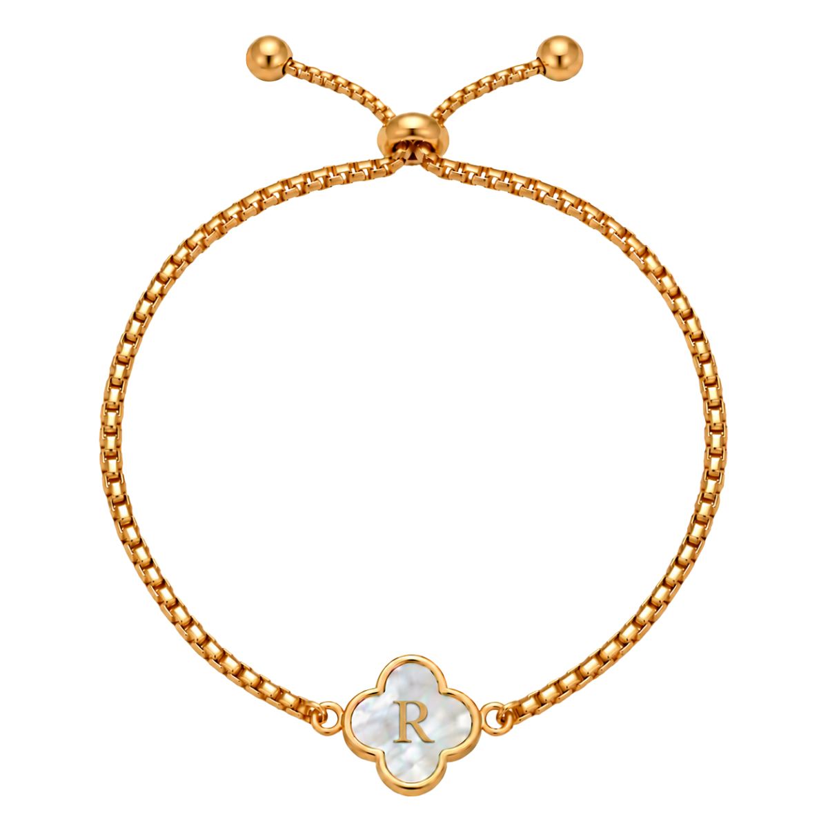 Clover Initial Bracelet (Reversible)