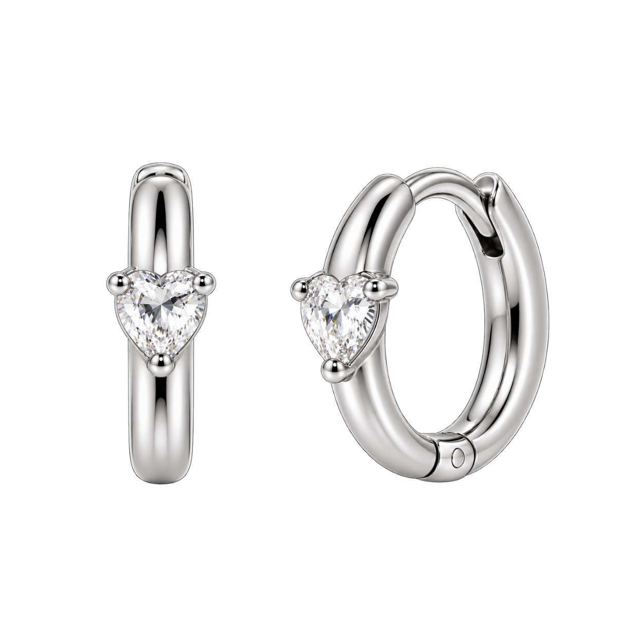 Evangeline Heart Hoop Earrings