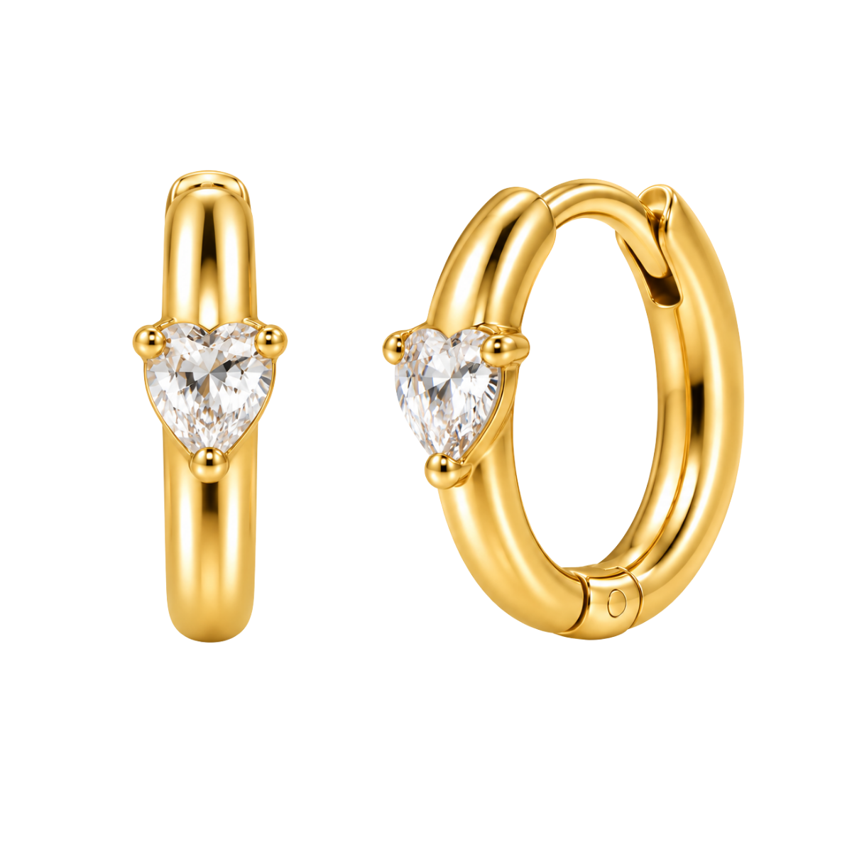 Evangeline Heart Hoop Earrings
