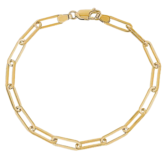SR Gold Chunky Paperclip Bracelet