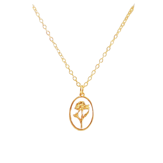 Birth Flower Necklace