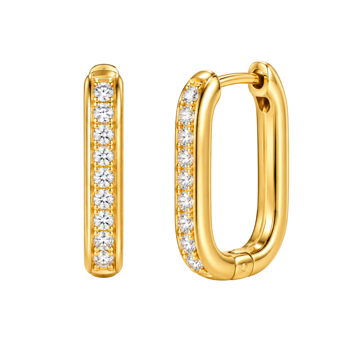 Cassia Rectangle Hoop Earrings