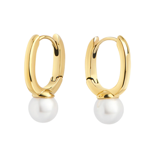 Felicia Pearl Huggie Earrings