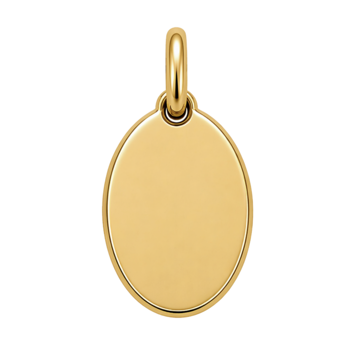Engravable Large Oval Necklace