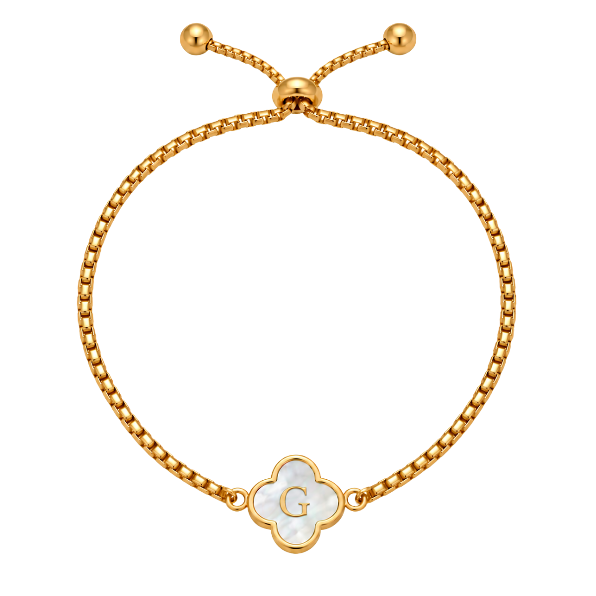 Clover Initial Bracelet (Reversible)