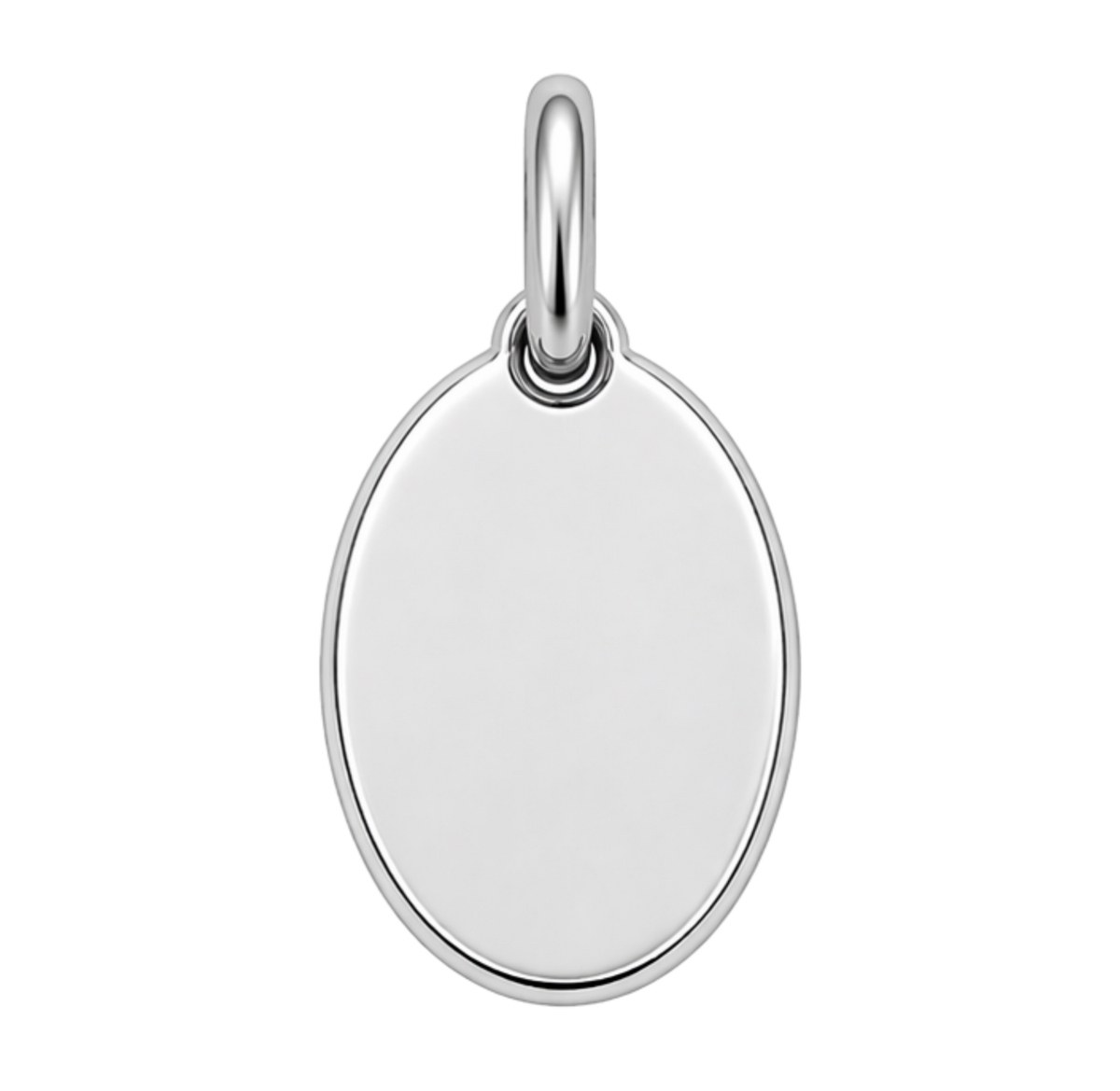 Engravable Large Oval Necklace