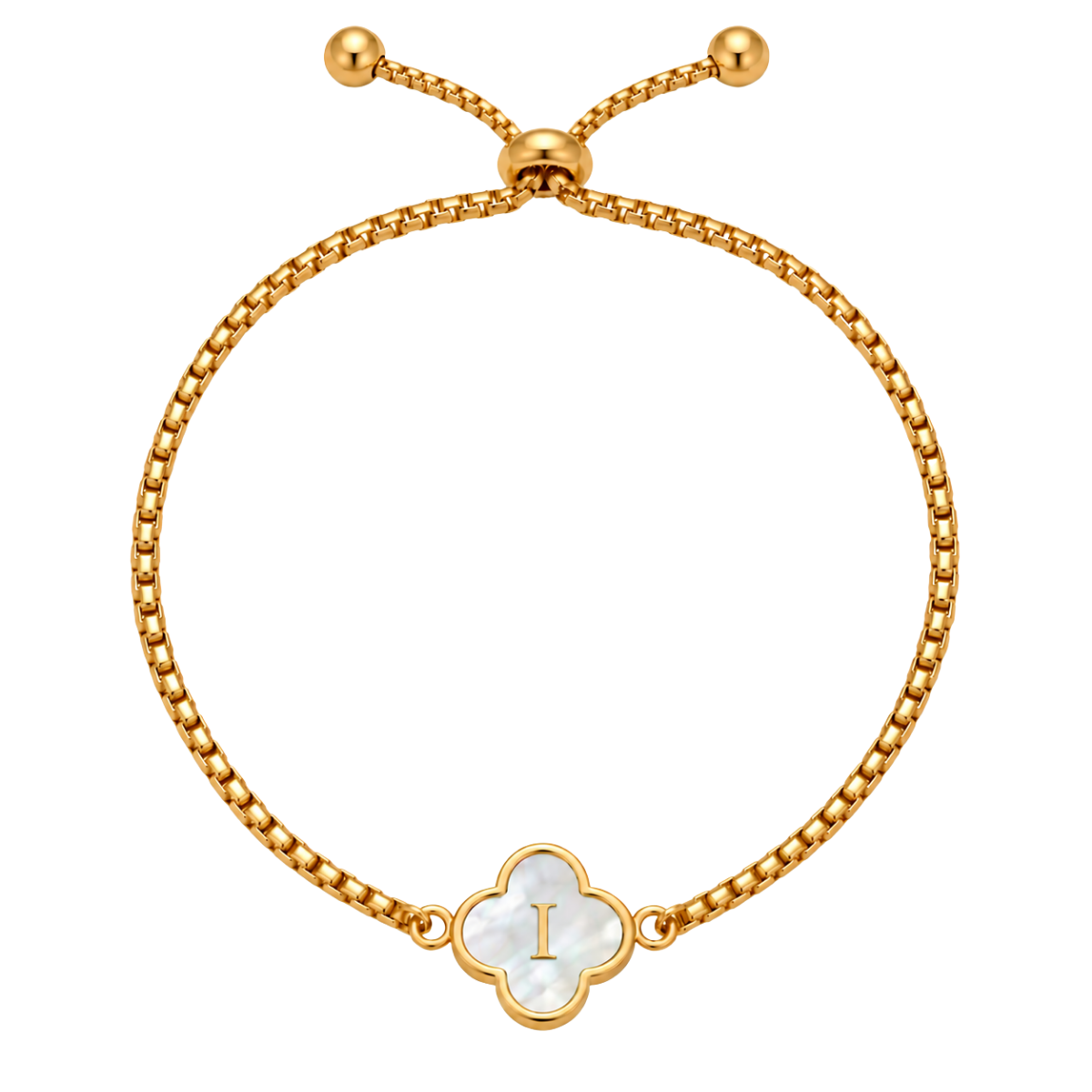 Clover Initial Bracelet (Reversible)