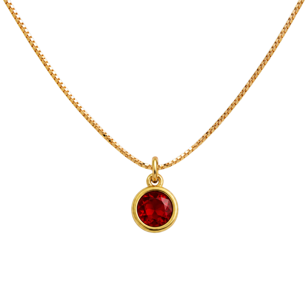 Birthstone Necklace (Circle)