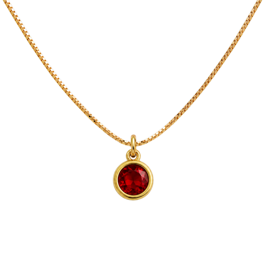 Birthstone Necklace (Circle)