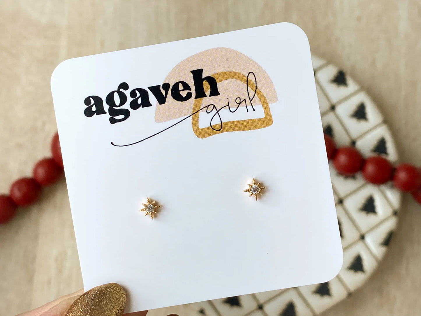 Agaveh Girl Stud Earrings