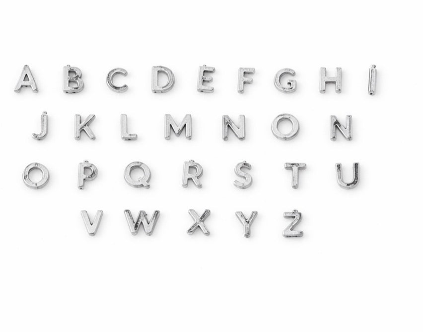 Floating letter charm