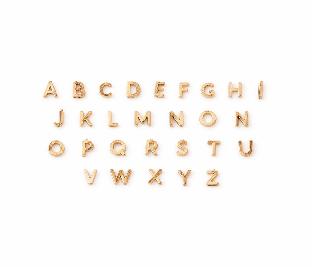Floating letter charm