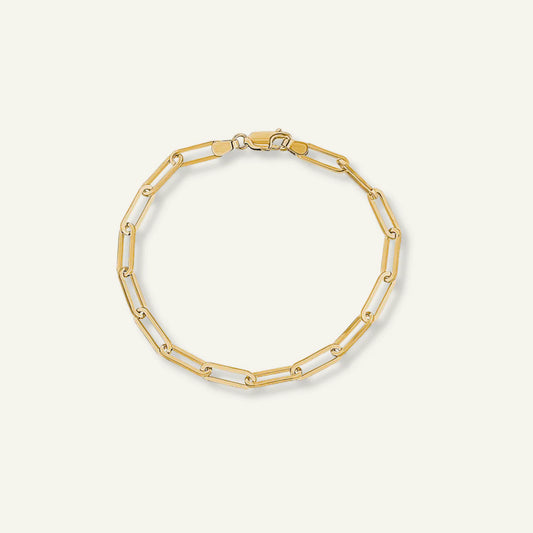 Gold Chunky Paperclip Bracelet