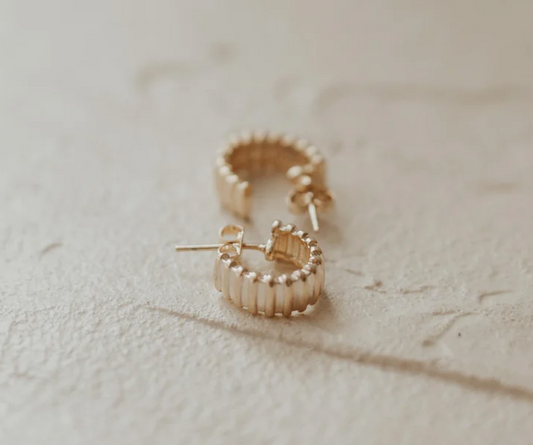 Ribbon Hoop Earrings
