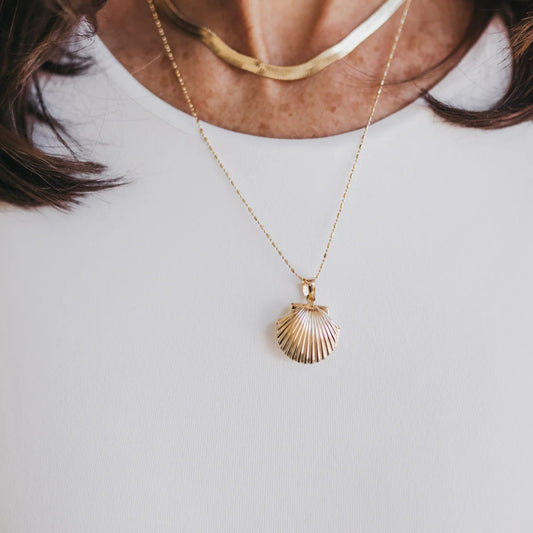 Seashell Locket Necklace